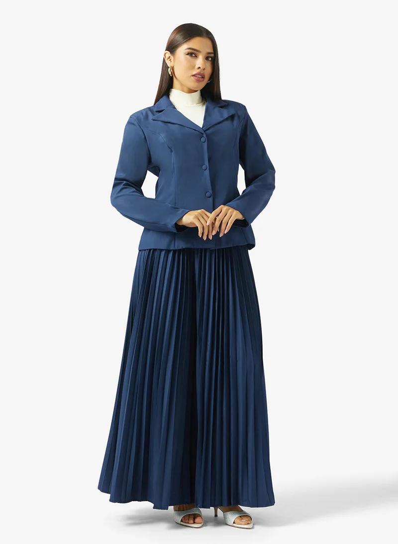 Khizana  Blazer With Pleated Skirt Set for Women | Best Price UAE